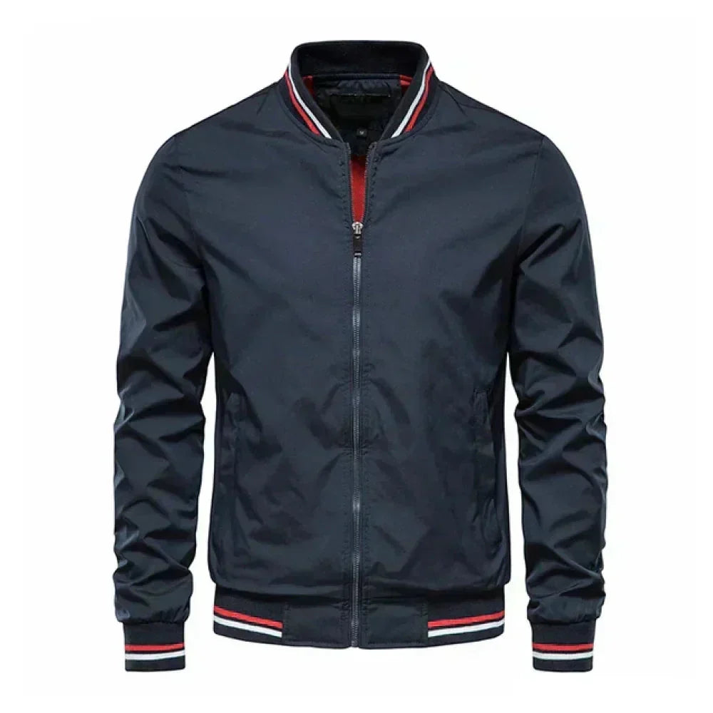Drune | Herren Leichte Sommer Gestreifte Bomberjacke