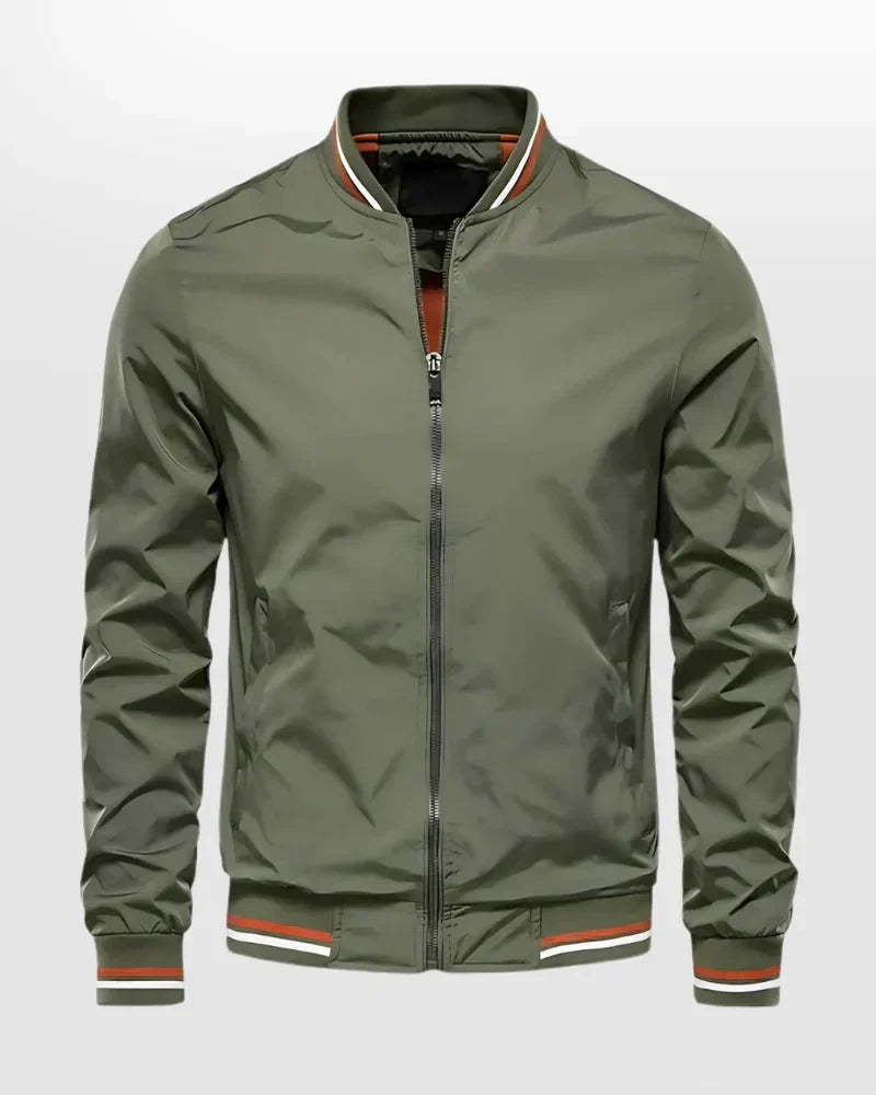 Drune | Herren Leichte Sommer Gestreifte Bomberjacke