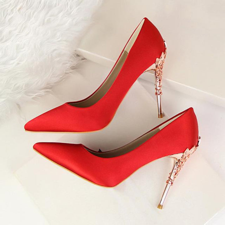Drune | Metall Geschnitzte Pumps Elegante High Heels