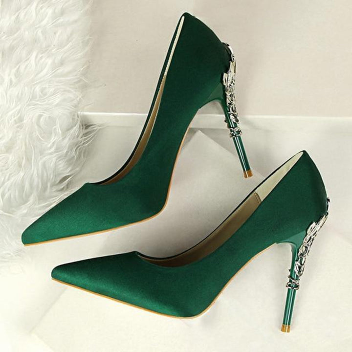 Drune | Metall Geschnitzte Pumps Elegante High Heels