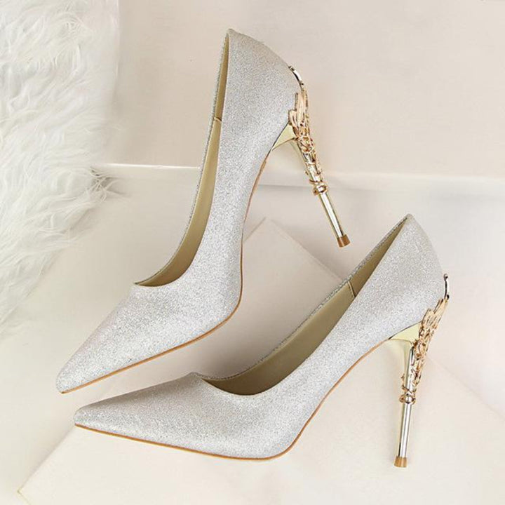 Drune | Metall Geschnitzte Pumps Elegante High Heels