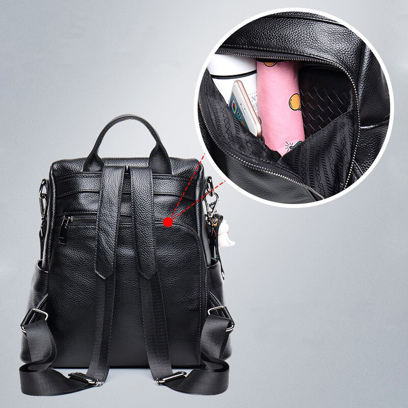 Drune | Anti-Diebstahl-Lederrucksack