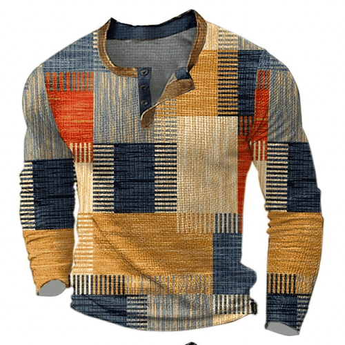 Drune | Bequem Trendy Herren Pullover Einzigartiges Karomuster