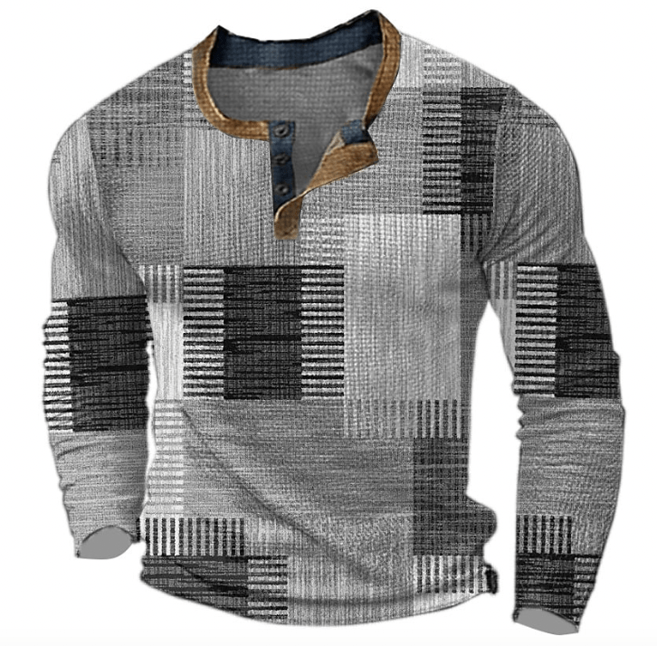 Drune | Bequem Trendy Herren Pullover Einzigartiges Karomuster