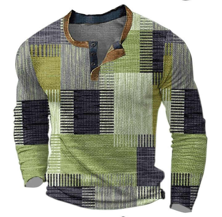 Drune | Bequem Trendy Herren Pullover Einzigartiges Karomuster