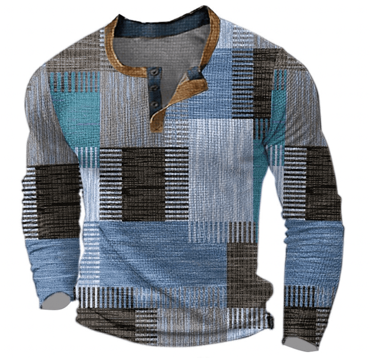 Drune | Bequem Trendy Herren Pullover Einzigartiges Karomuster