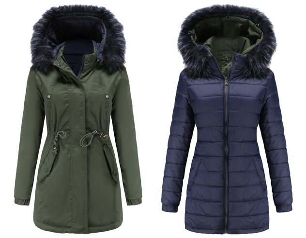 Drune | Damen Winter Steppmantel Wende-Parka aus Baumwolle