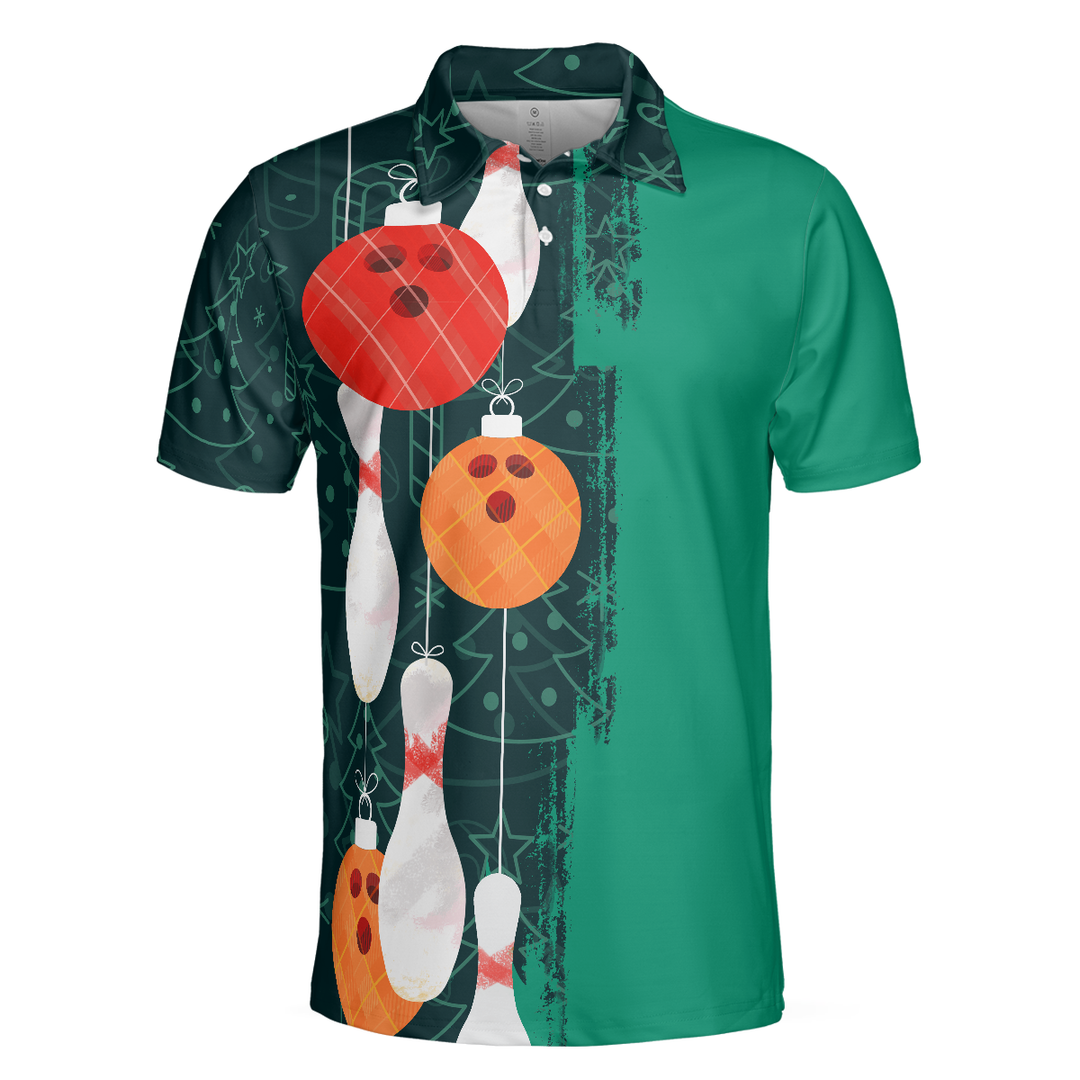 Drune | Weihnachts Bowling Dekoration Licht Herren Polo Shirts