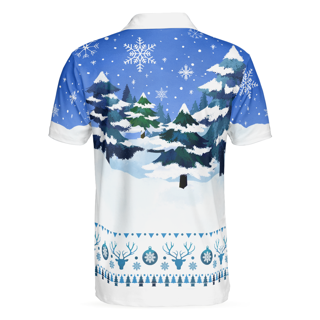 Drune | Weihnachts Golf Polo-Shirts - Herren Golf Polo-Shirts Kurzarm - Lustiges Schneemann-Muster-Shirt Dry Fit - Weihnachts-Shirt Geschenkidee für Männer