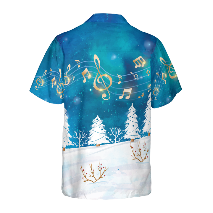 Drune | Hyperfavor Weihnachts-Hawaii-Hemden für Herren und Damen, Santa Sing Musik Hawaiian Shirt mit Knopfleiste Kurzarm