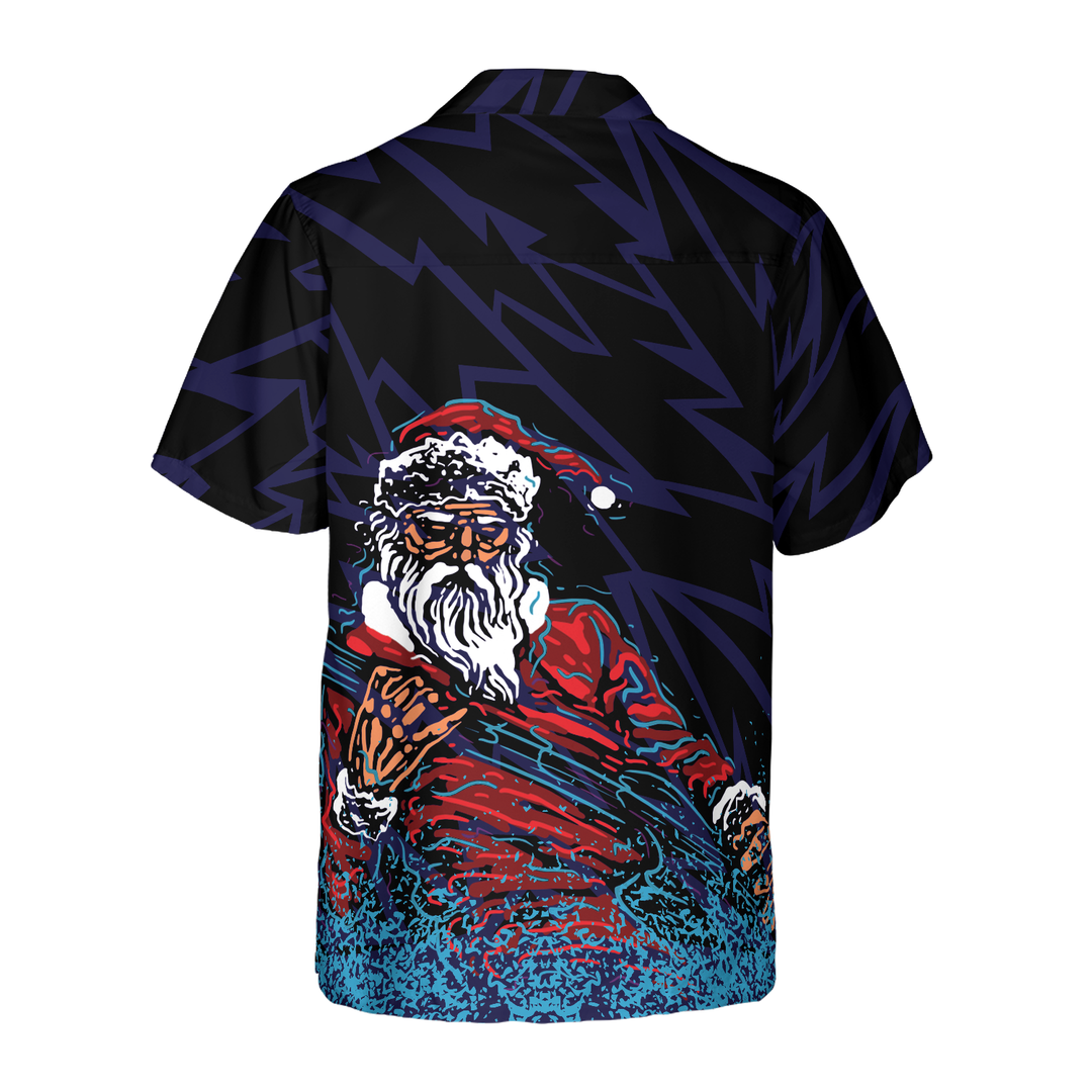 Drune | Hawaiian Hemden, Rock Santa Shirt Kurzarm, Weihnachtshemden Geschenkidee für Männer und Frauen
