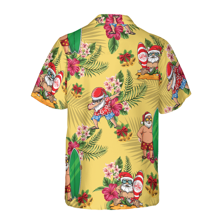 Drune | Frohe Weihnachten Santa Claus Surfing Dab Hawaiian Shirt