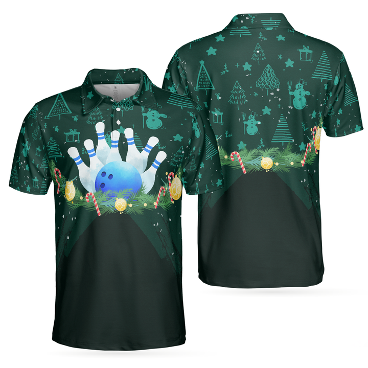 Drune | Weihnachtskranz mit Bowling Herren Polohemden