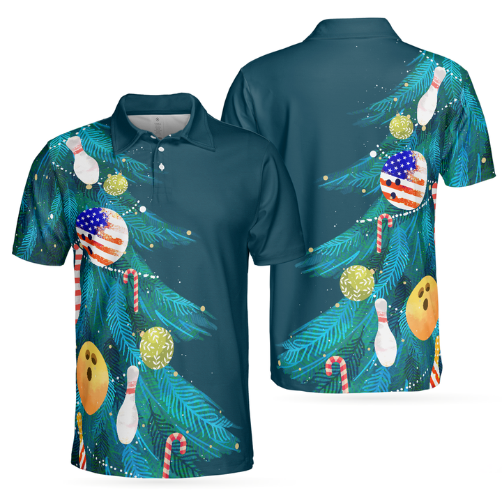 Drune | Weihnachtsbaumdekorationen mit Bowling Herren Poloshirts