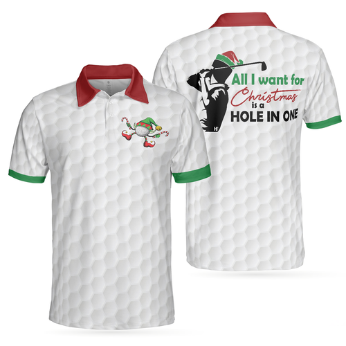 Drune | Golf Alles, was ich will Polo-Shirt, Geschenkidee für männliche Golfer, lustiges weihnachtliches Golfhemd