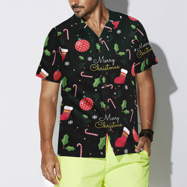 Drune | Hyperfavor Weihnachts-Hawaiianhemden, Fröhliche Weihnachten Musterhemd Kurzarm, Weihnachtshemd Geschenkidee für Männer und Frauen