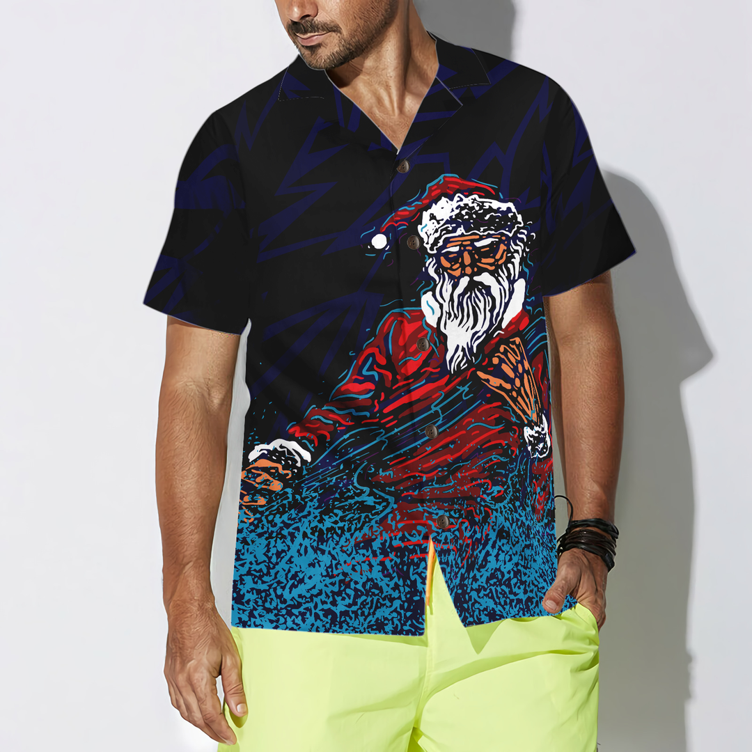 Drune | Hawaiian Hemden, Rock Santa Shirt Kurzarm, Weihnachtshemden Geschenkidee für Männer und Frauen