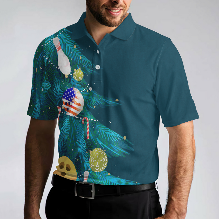 Drune | Weihnachtsbaumdekorationen mit Bowling Herren Poloshirts