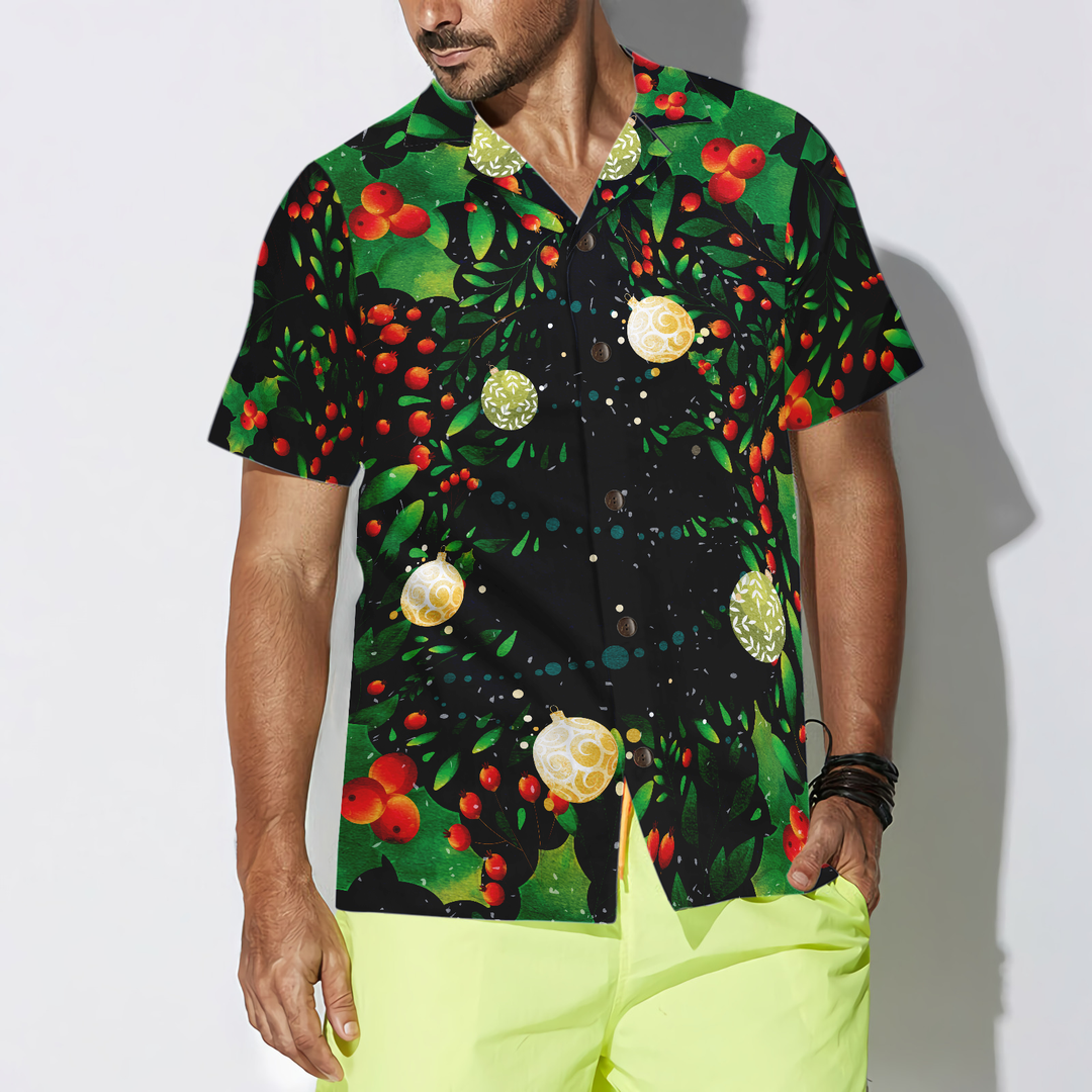 Drune | Hyperfavor Weihnachtsbaum-Muster Hawaiian-Shirt, Weihnachtshemden Kurzarm Button-Down-Shirt für Männer und Frauen