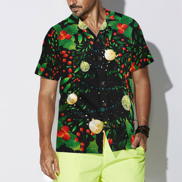 Drune | Hyperfavor Weihnachtsbaum-Muster Hawaiian-Shirt, Weihnachtshemden Kurzarm Button-Down-Shirt für Männer und Frauen