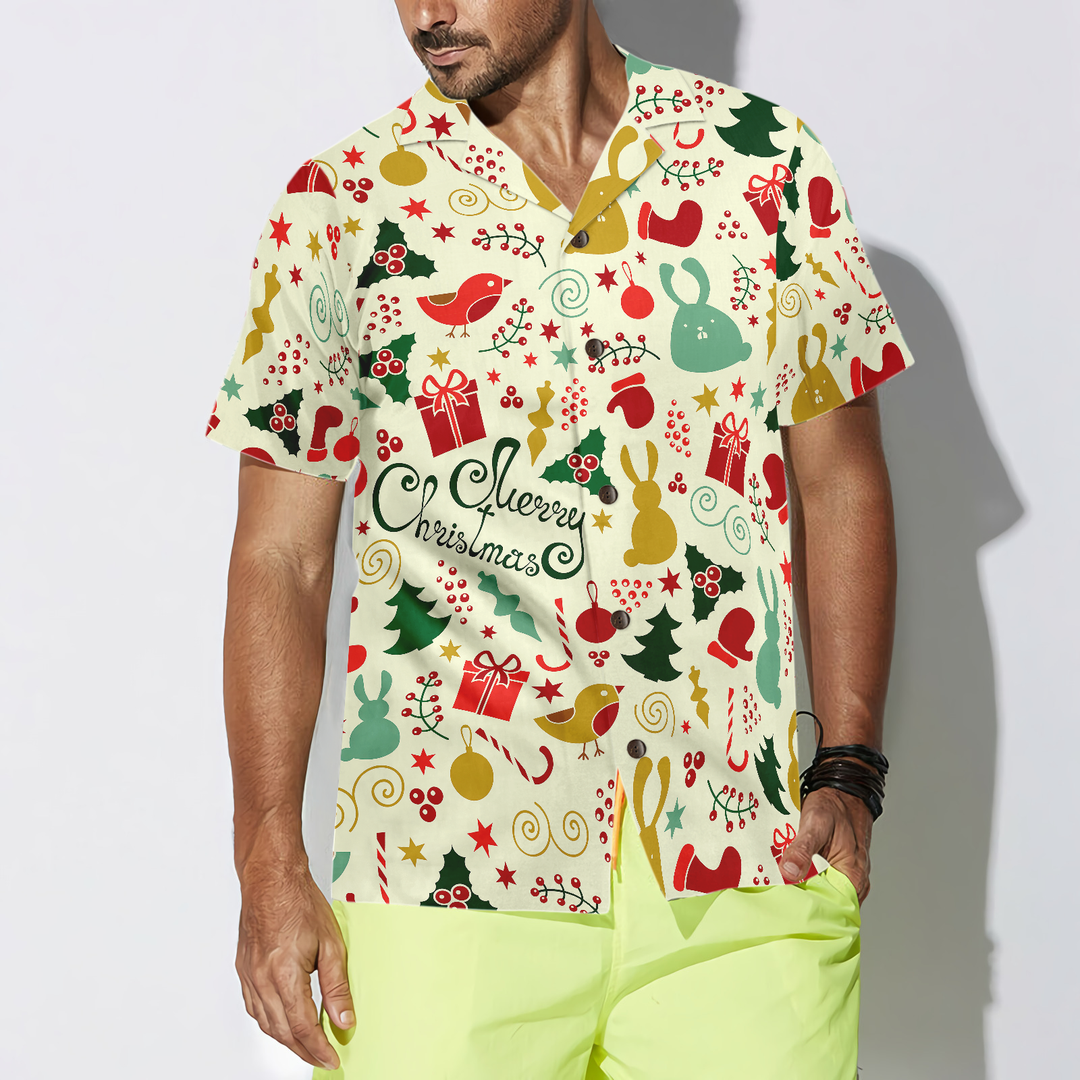 Drune | Frohe Weihnachten Muster 4 Hawaii-Hemd