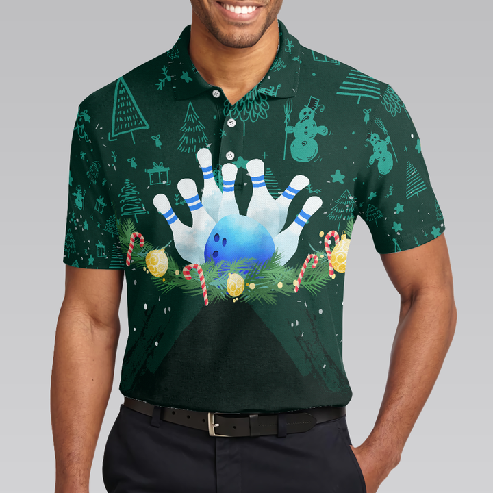 Drune | Weihnachtskranz mit Bowling Herren Polohemden
