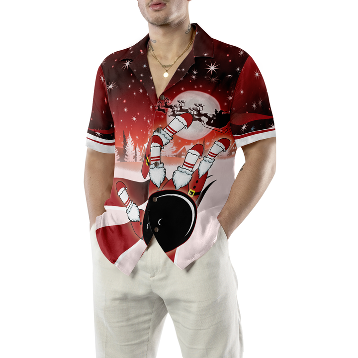Drune | Hawaiian-Shirts, Weihnachts-Bowling-Shirt Kurzarm, Weihnachts-Shirt Geschenke-Idee Für Männer und Frauen