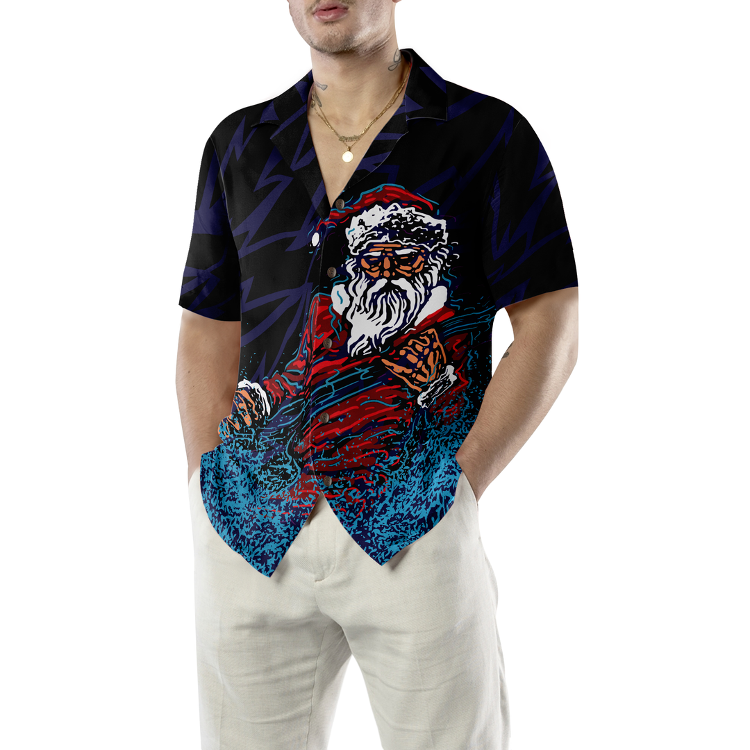 Drune | Hawaiian Hemden, Rock Santa Shirt Kurzarm, Weihnachtshemden Geschenkidee für Männer und Frauen