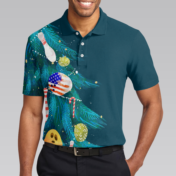 Drune | Weihnachtsbaumdekorationen mit Bowling Herren Poloshirts