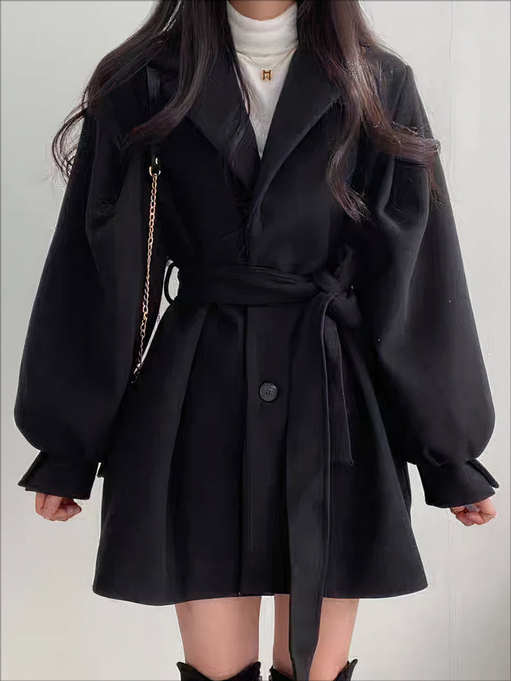 Drune | Wolljacke mit Gürtel