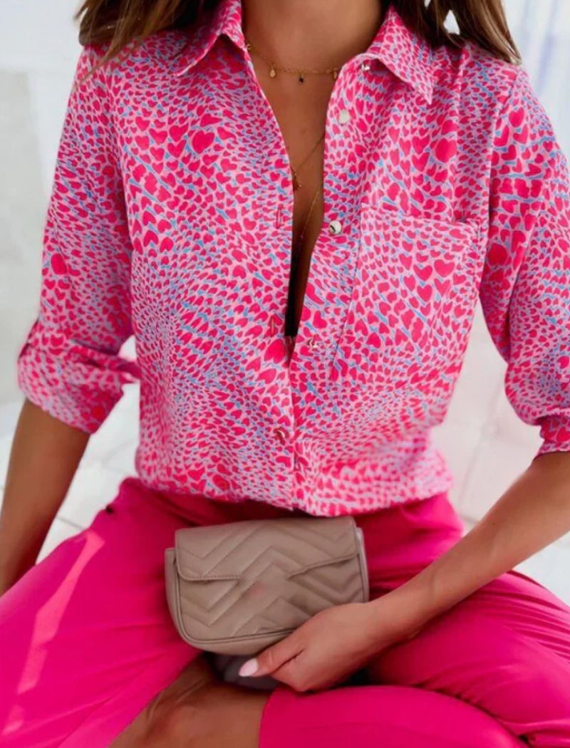 Drune | Damen-Sommerbluse mit Umlegekragen