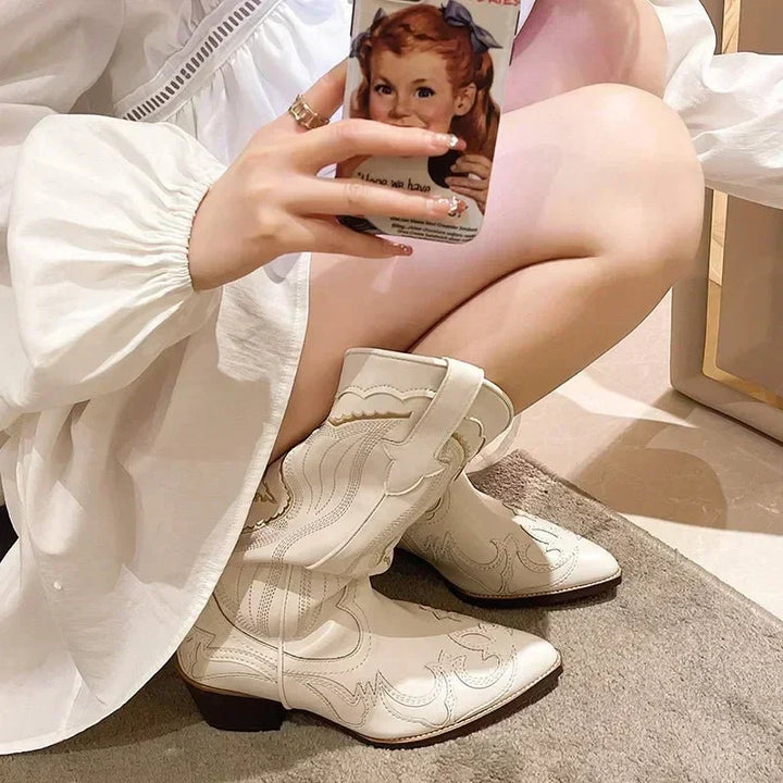 Drune | Cowboy-Stiefel mit Blockabsatz