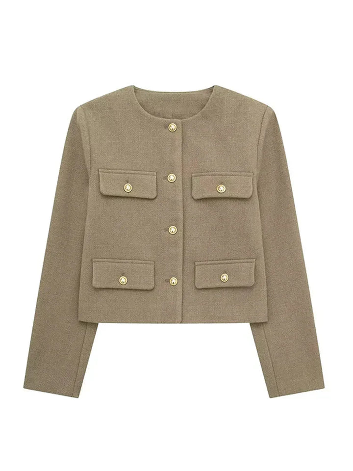 Drune | Kurzjacke mit Knopfdetails Herbst