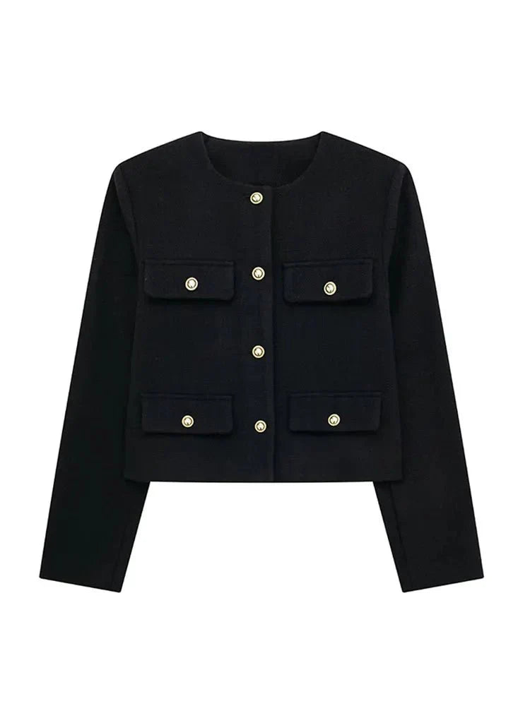 Drune | Kurzjacke mit Knopfdetails Herbst