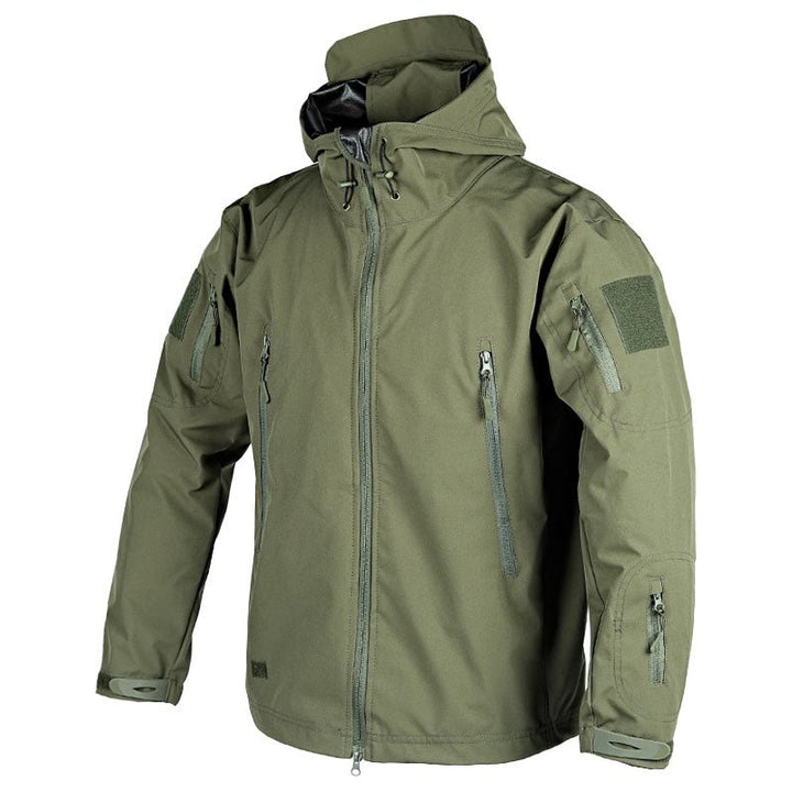 Drune | Outdoor-Jacke - Wasserabweisend - Kapuze mit Kordelzug - Verstellbare Bündchen - Zip-Taschen