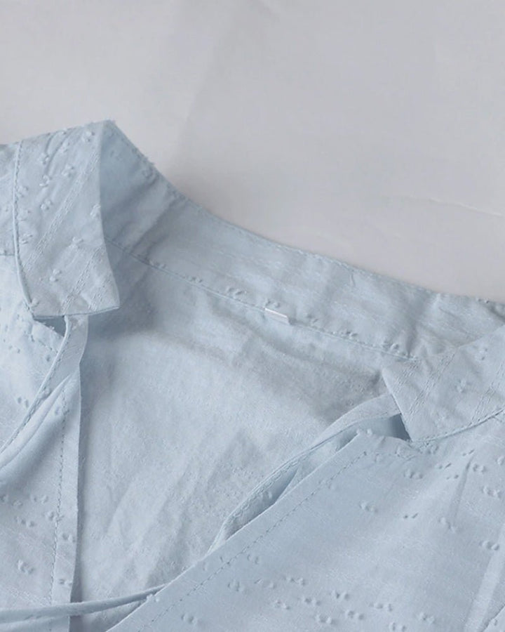 Drune | Entspanntes Boho-Hemdkleid mit V-Ausschnitt für Damen