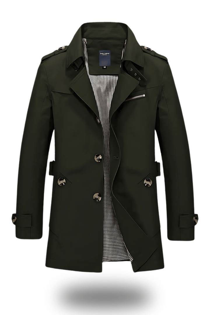 Drune | Herren Doppelreiher Trenchcoat - Mittellang