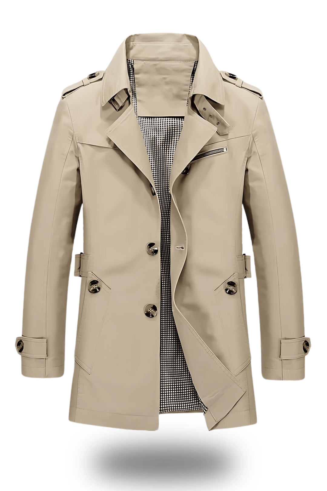 Drune | Herren Doppelreiher Trenchcoat - Mittellang