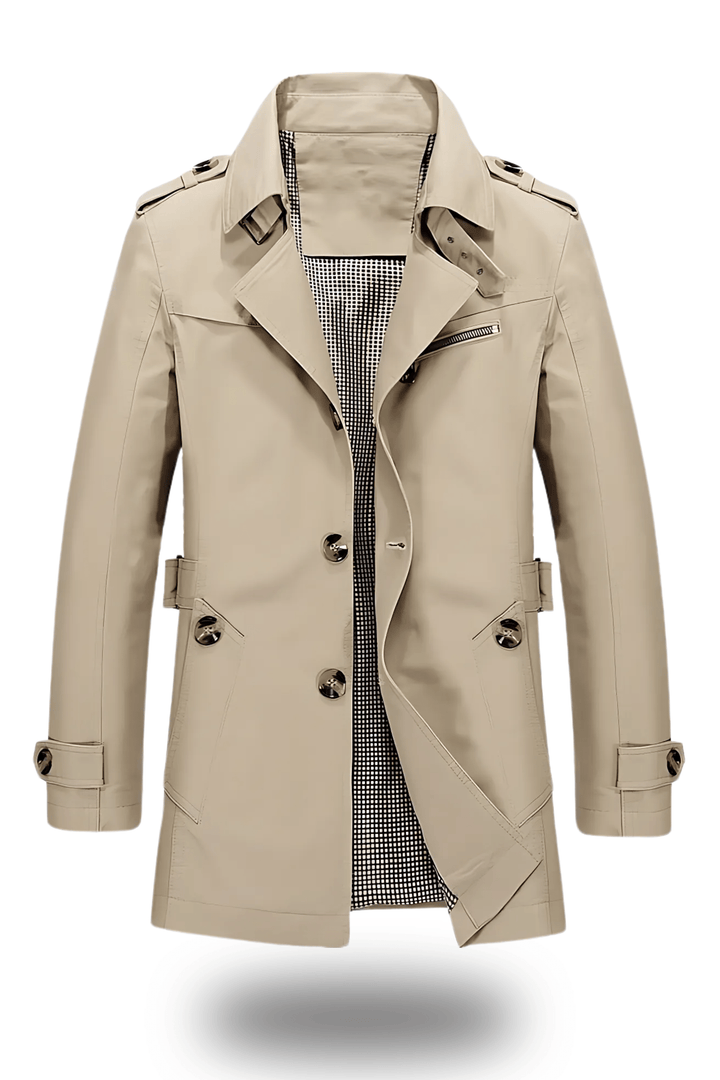 Drune | Herren Doppelreiher Trenchcoat - Mittellang