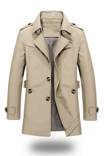 Drune | Herren Doppelreiher Trenchcoat - Mittellang