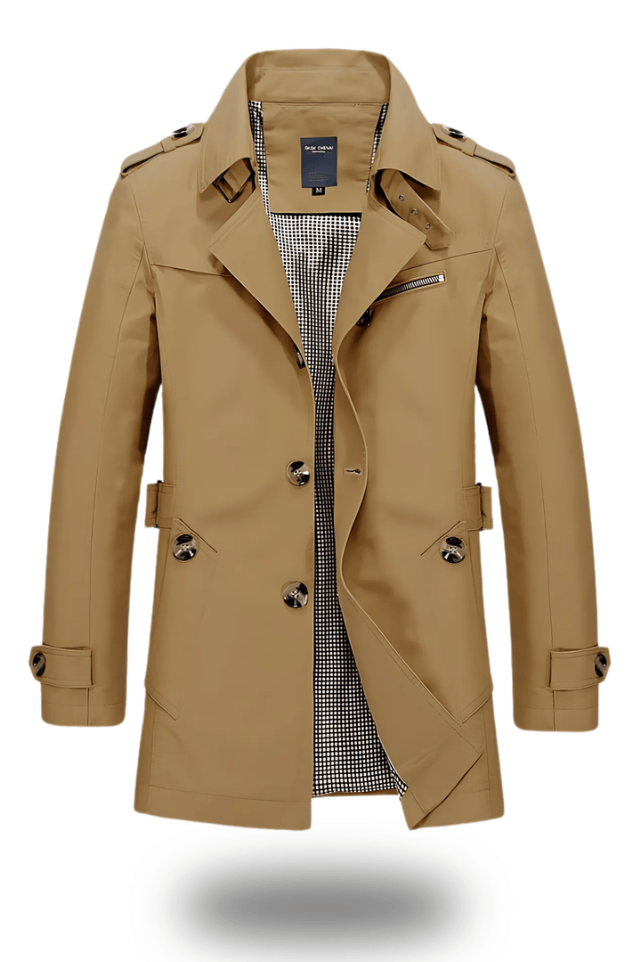 Drune | Herren Doppelreiher Trenchcoat - Mittellang