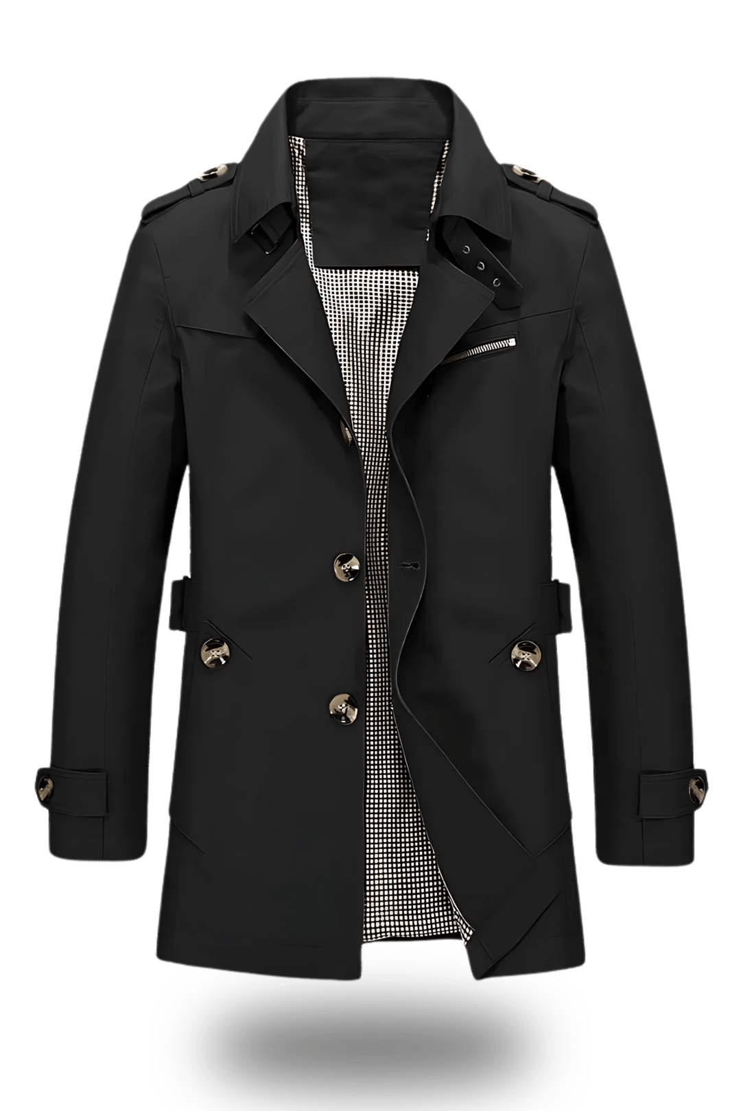 Drune | Herren Doppelreiher Trenchcoat - Mittellang