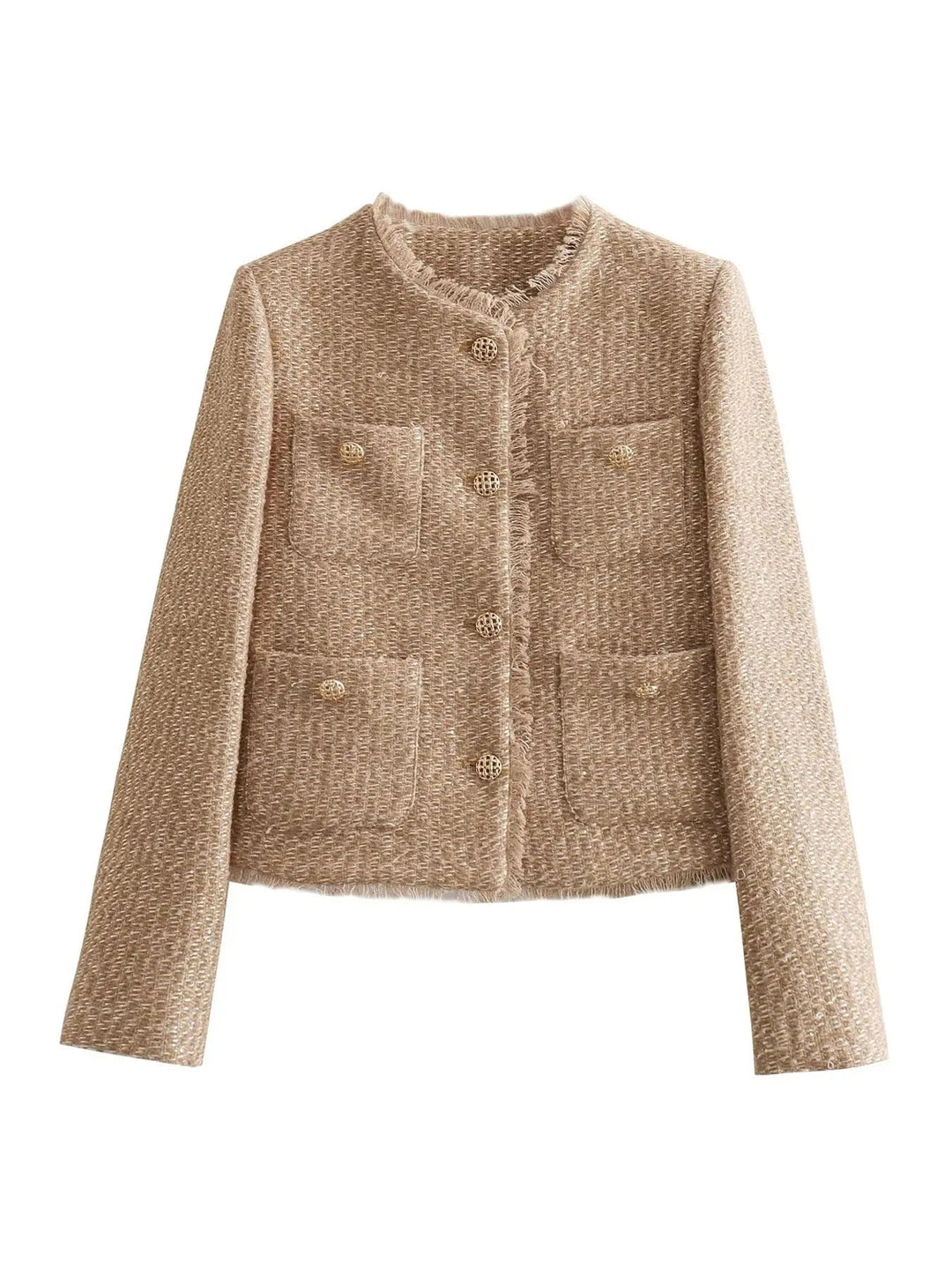 Drune | Damen Tweed Blazer - Kurz geschnitten & Strukturiert