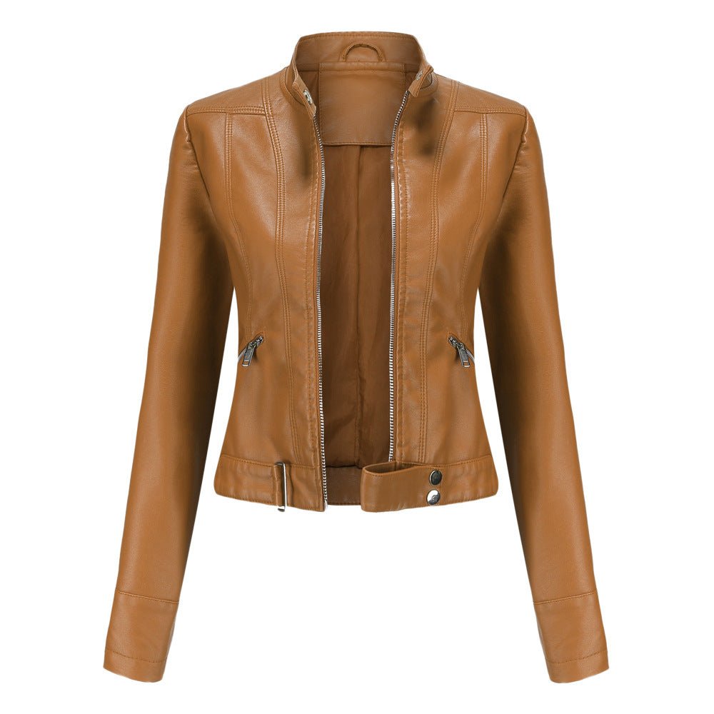 Drune | Jacke Im Biker Stil Kurzjacke mit Reißverschluss und Stehkragen