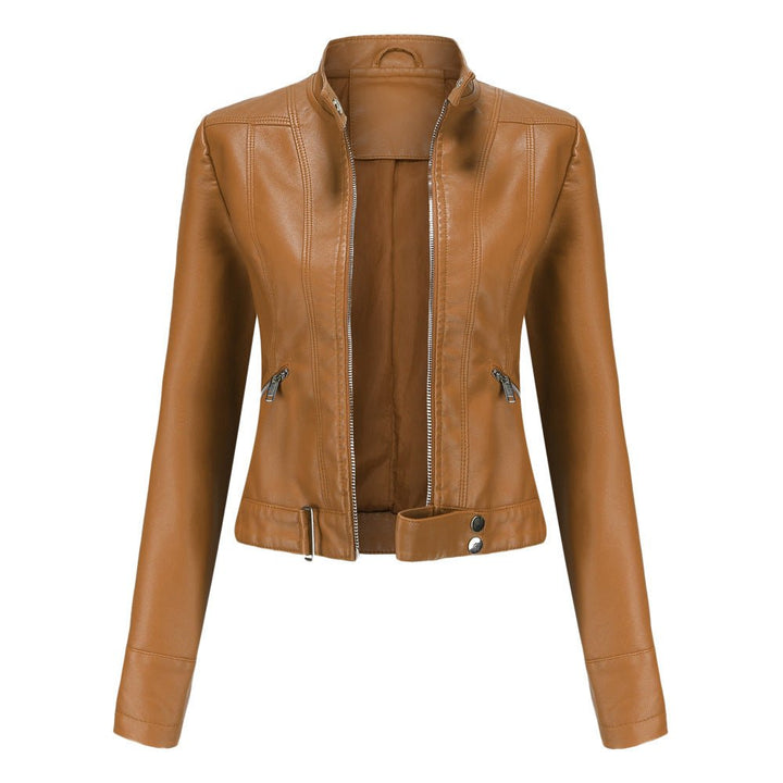 Drune | Jacke Im Biker Stil Kurzjacke mit Reißverschluss und Stehkragen