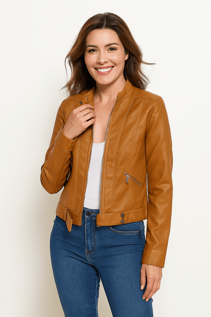 Drune | Damen Bikerjacke mit Tailliertem Schnitt und Modernem Design