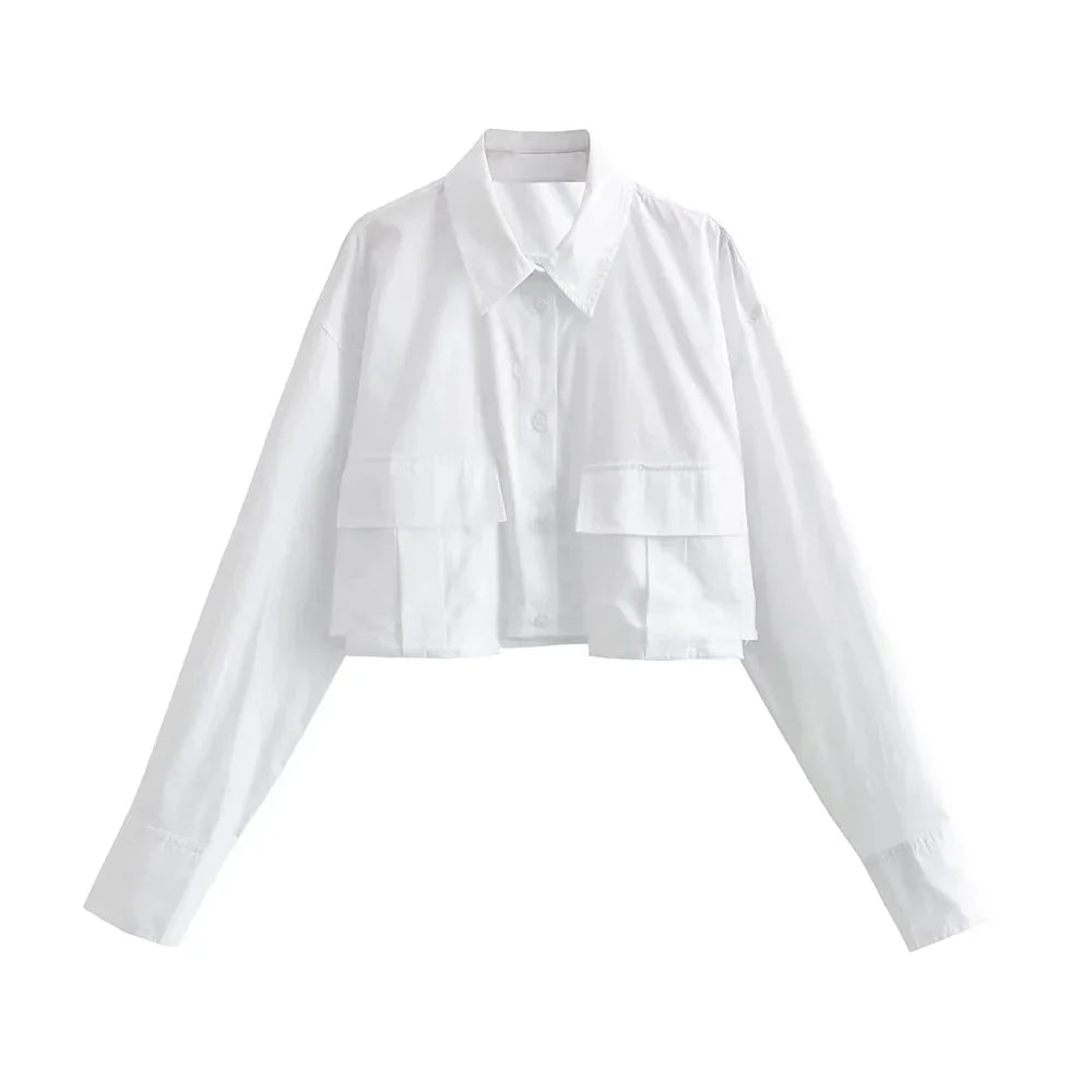 Drune | Bequeme Cropped Hemd für Frauen