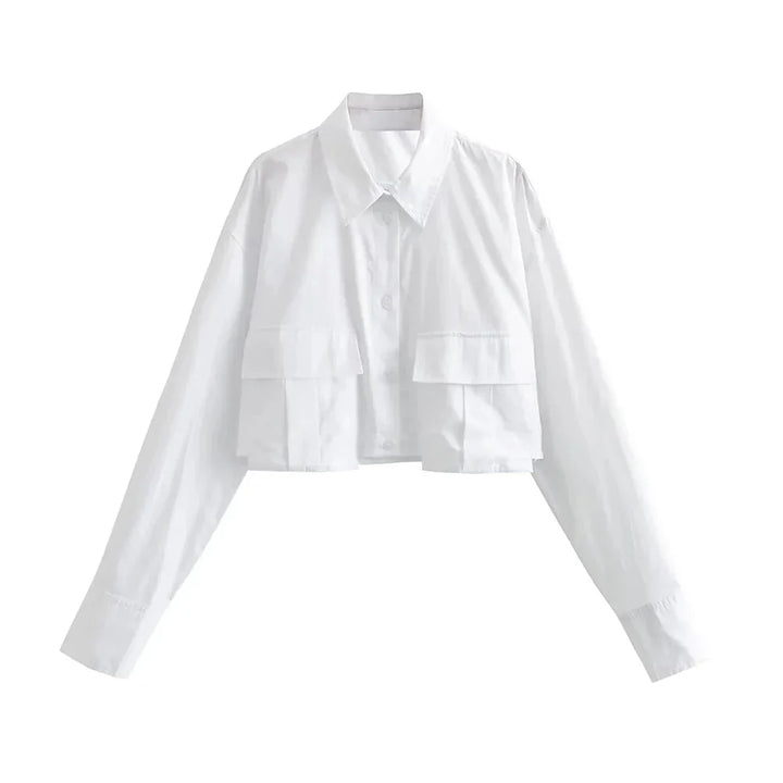 Drune | Bequeme Cropped Hemd für Frauen