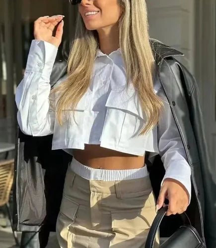 Drune | Bequeme Cropped Hemd für Frauen