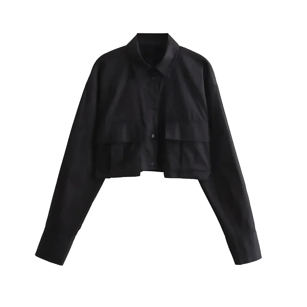 Drune | Bequeme Cropped Hemd für Frauen